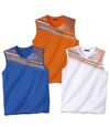 Set van 3 sportieve mouwloze T-shirts Atlas For Men