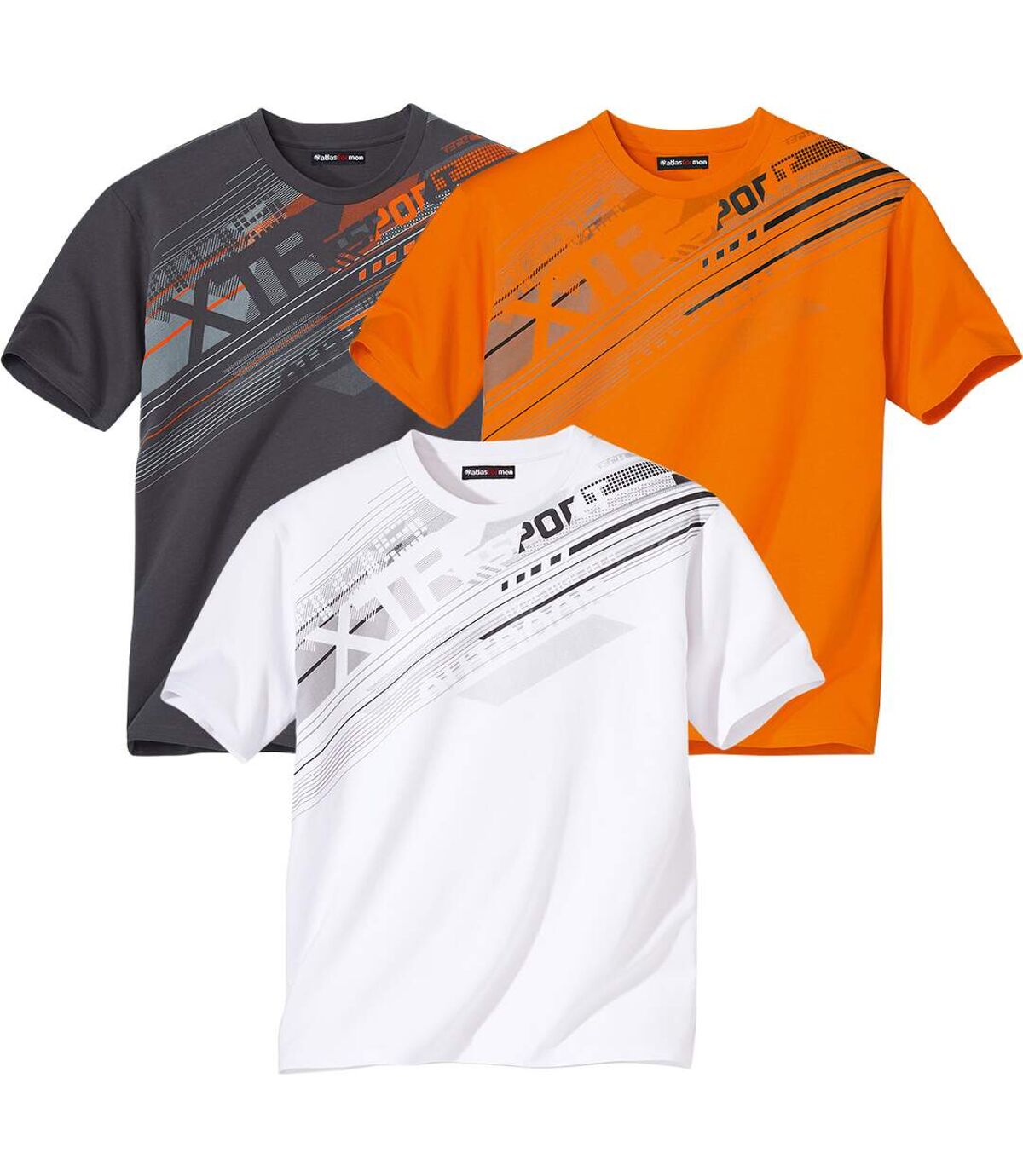 Set van 3 Graphic Sport T-shirts  Atlas For Men