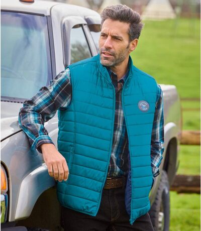 Men's Blue Water-Repellent Padded Vest 