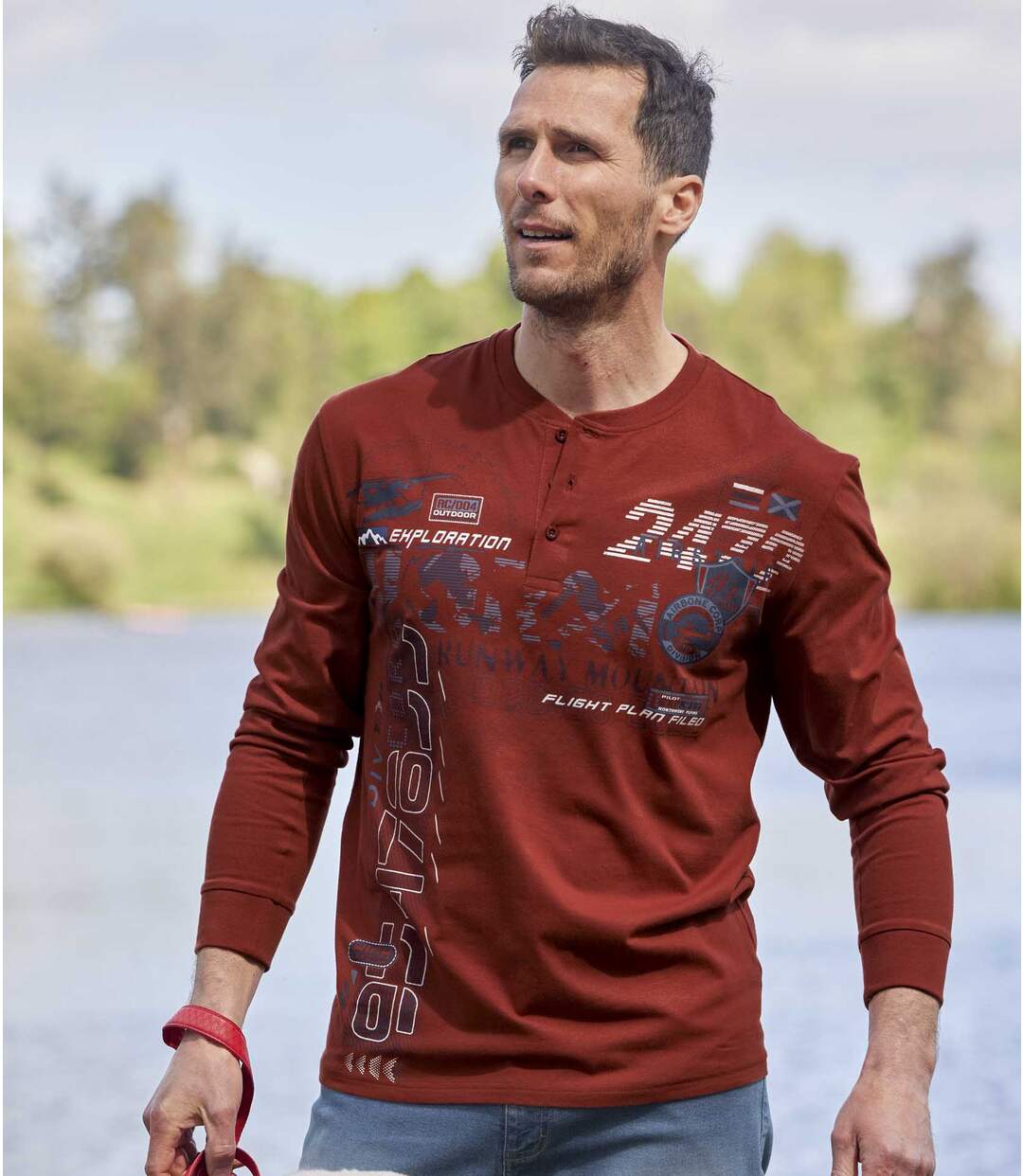 2 darabos, Runway Mountain tunéziai nyakú póló szett Atlas For Men