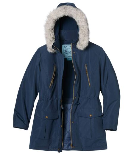 Parka Hiver à Capuche Fausse Fourrure 