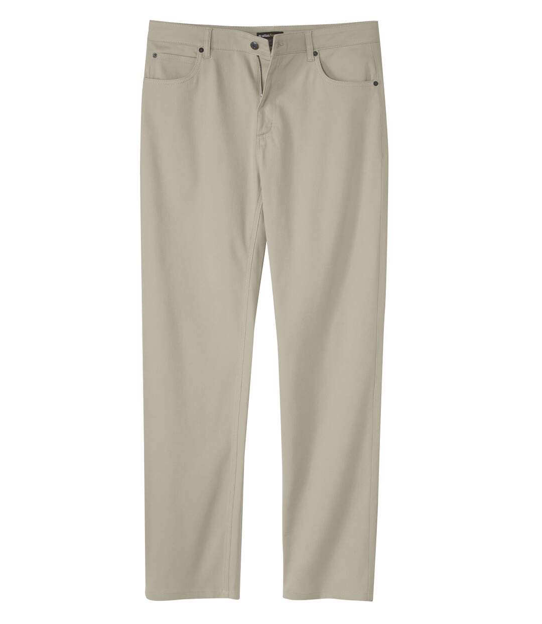 Men's Beige Stretchy Twill Chinos-1