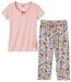 Women's Pink Printed Summer Pyjamas 