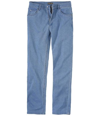 Lichtblauwe regular stretch jeans