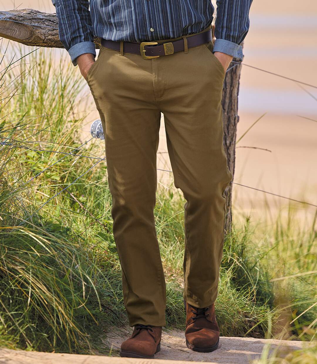 Men's Camel Chinos-3