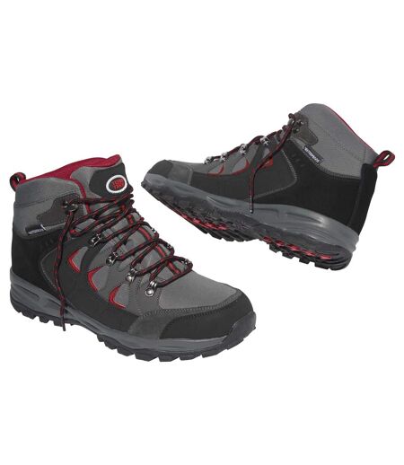 Men's Black & Grey Mountain Walking Boots