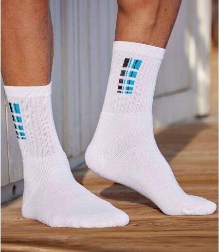 Pack of 5 Pairs of Sports Socks - Navy Grey White Black