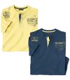 2er-Pack Henleyshirts Sun Island Atlas For Men
