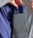 Men's Grey Hooded Windbreaker Jacket - Water-Repellent 