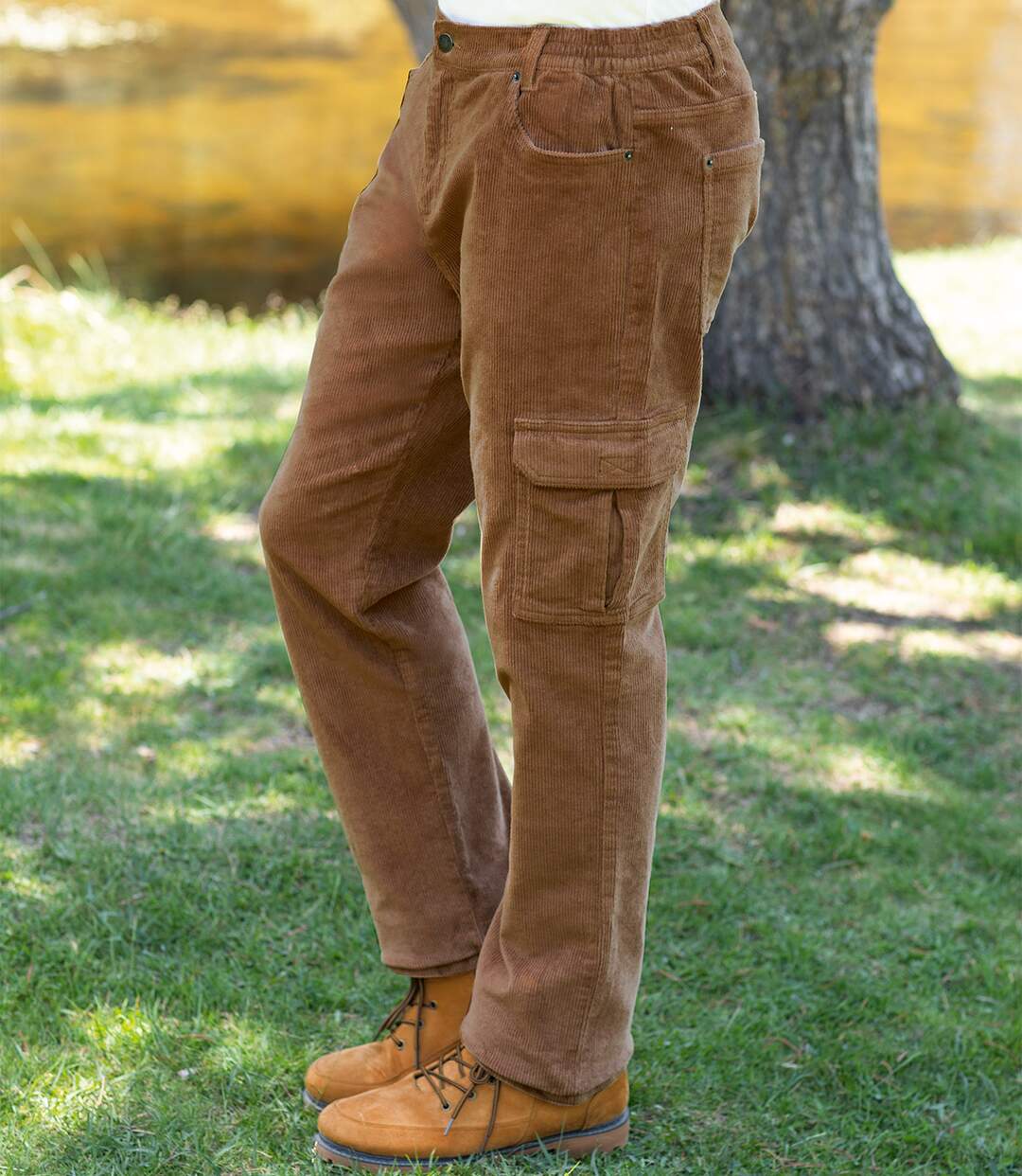 Kordhose im Cargo-Stil mit Stretch-Effekt-2