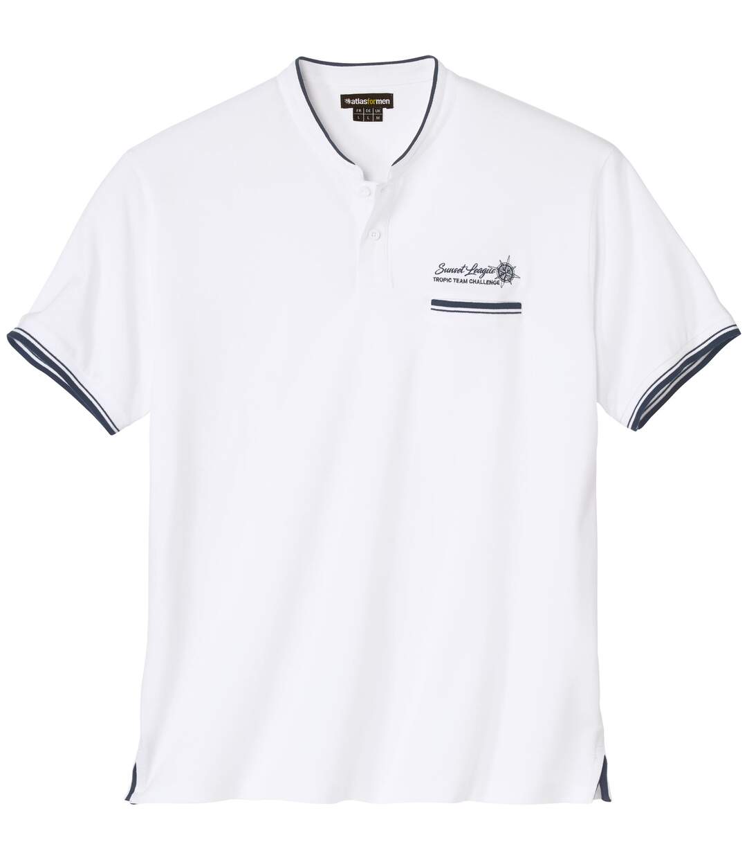 Men's White Piqué Polo Shirt-2