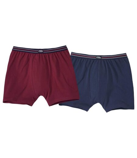 Pack of 2 Pairs of Men's Comfort Boxer Shorts - Blue Red