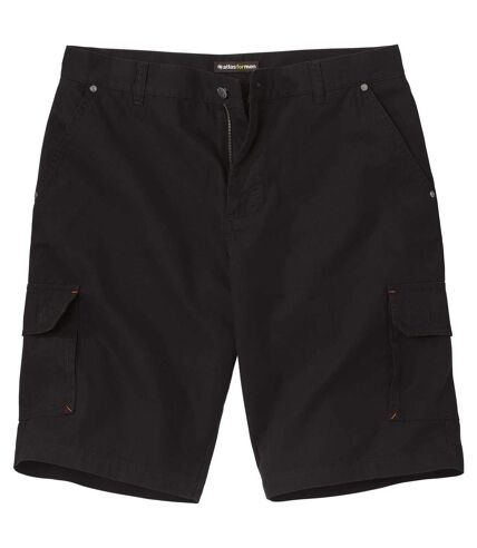 Men's Black Canvas Cargo Shorts