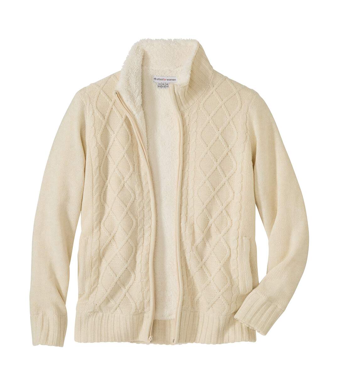 Le Blouson Tricot Mouliné Doublé Polaire-5
