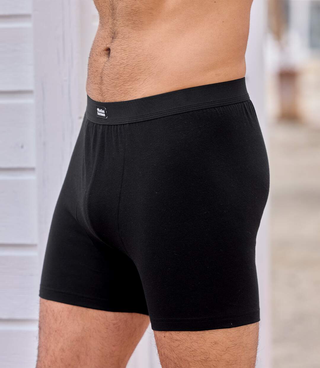 Lot de 2 Boxers Stretch Uni et Imprimé