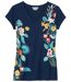 Women's Navy Flower Print Top