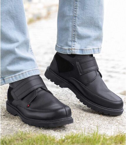 Men's Black Sherpa-Lined Boots 