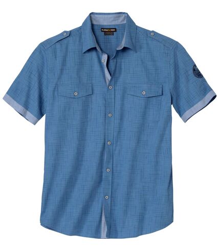 Men's Blue Pilot-Style Shirt 