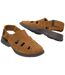 Men's Hook-and-Loop Summer Sandals - Brown