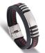 Doppel-Armband aus Kunstleder und Metall-1