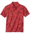 Men's Terracotta Printed Polo Shirt  Atlas For Men