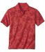 Men's Terracotta Printed Polo Shirt 