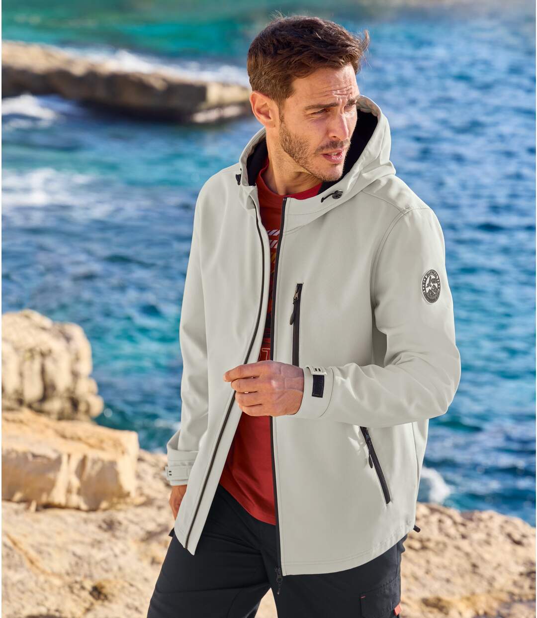 Blouson Softshell avec Capuche Aventure-3