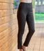 Women's Black Satin-Effect Stretchy Pants