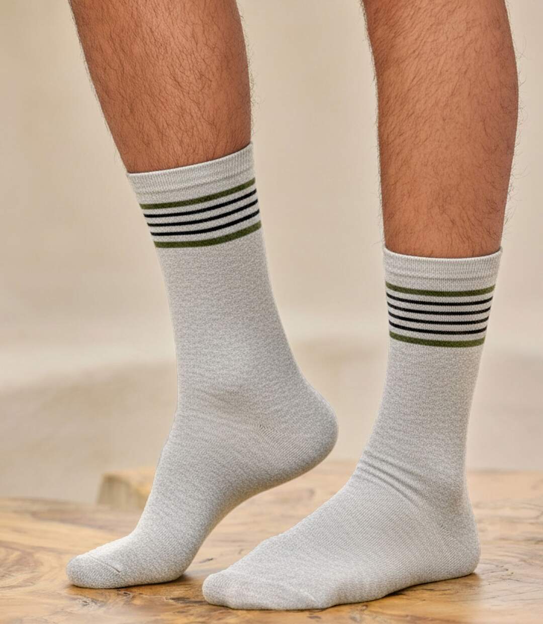 Lot de 4 Paires de Chausettes Rayées-2