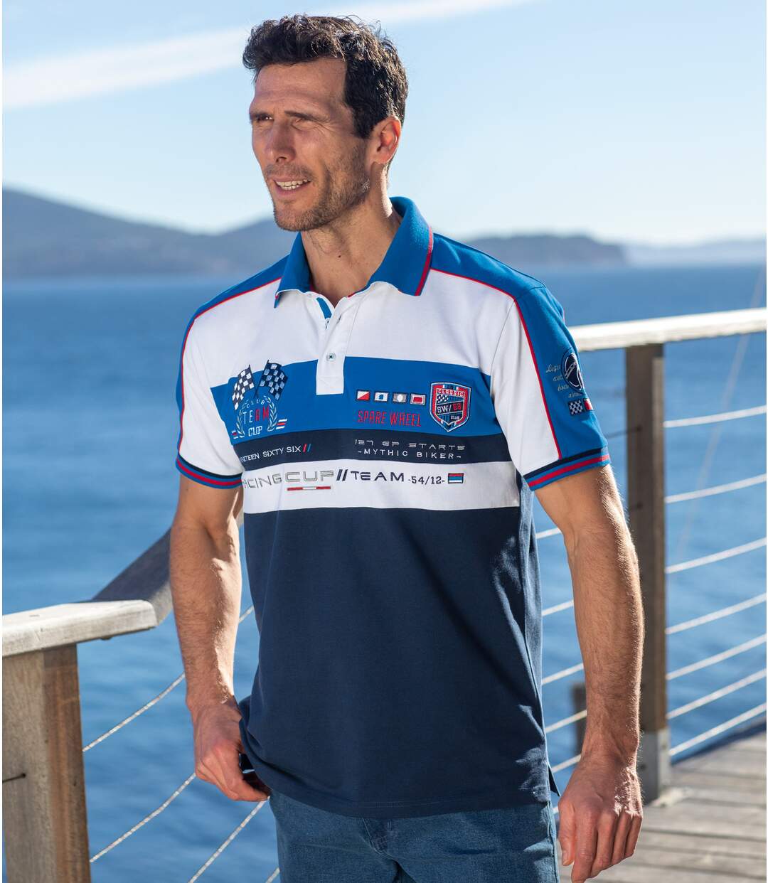 Poloshirt Racing Cup aus Stretch-Piqué