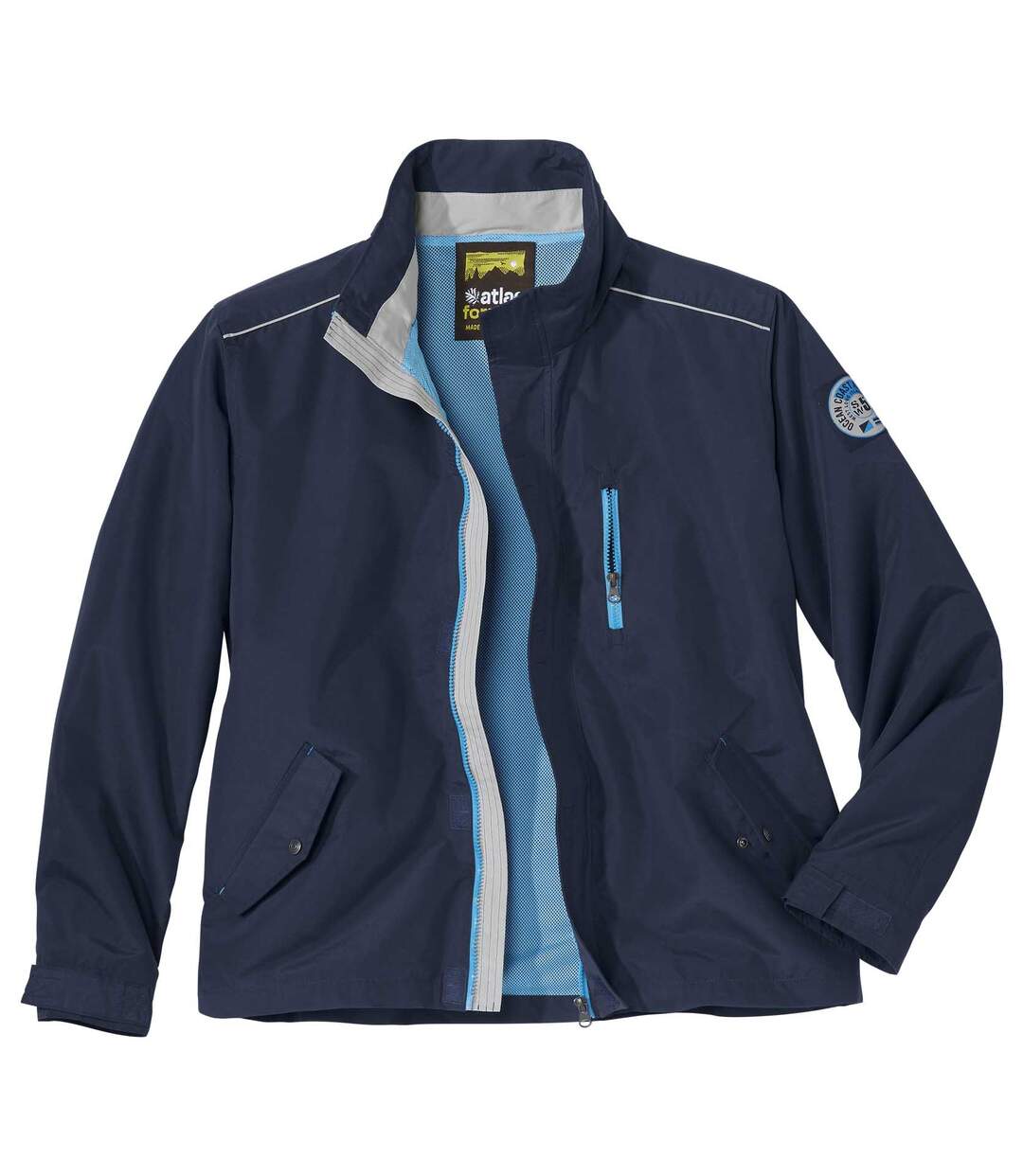 Men's Navy Water-Repellent Microfibre Jacket Atlas For Men