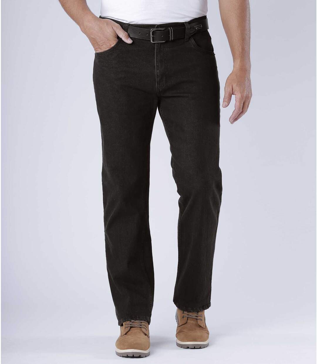 Men's Black Regular-Fit Jeans-1