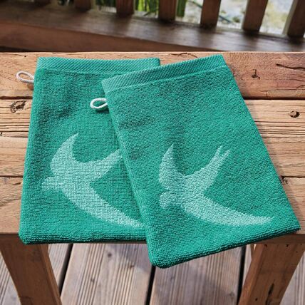 2 gants de toilette