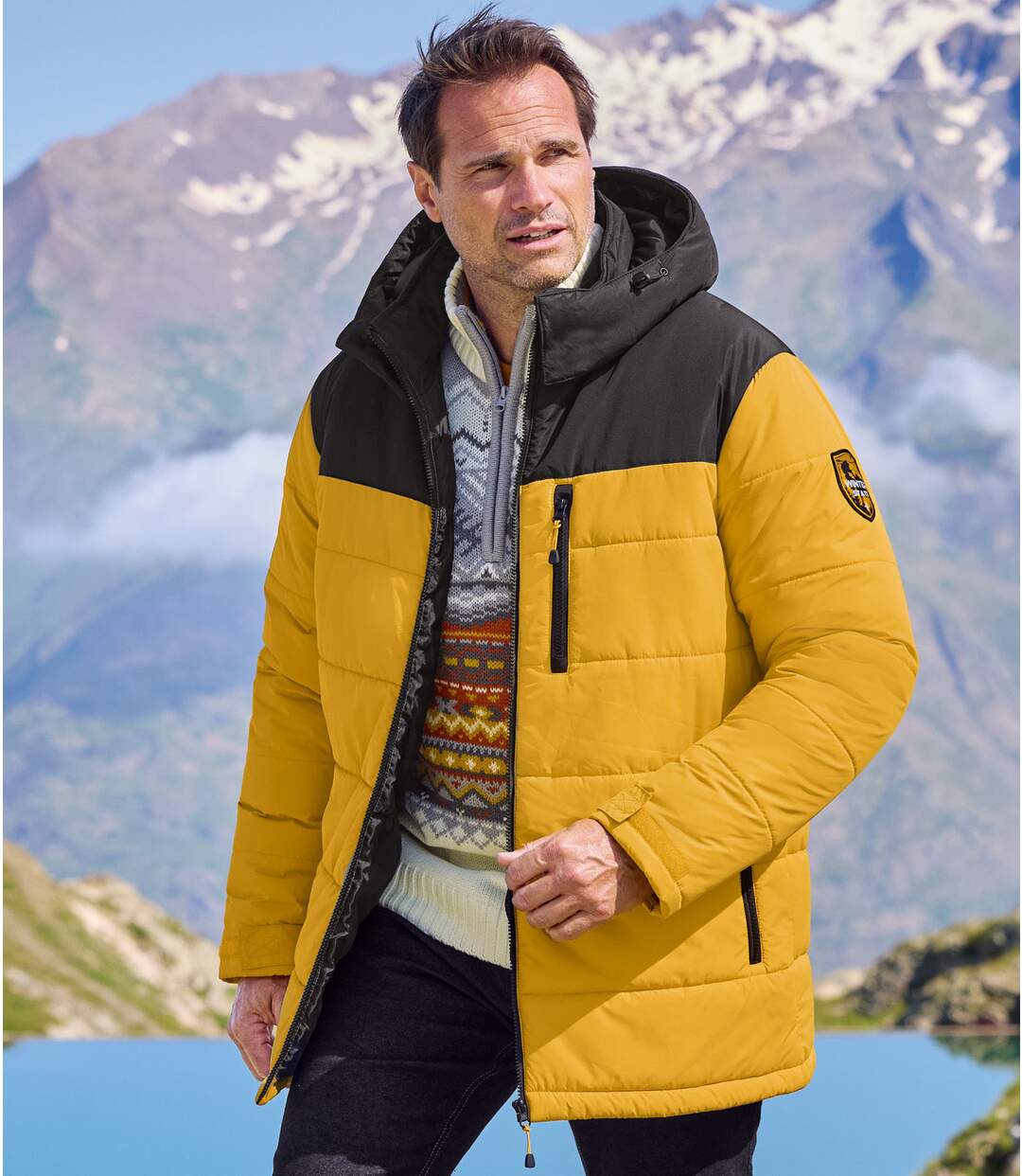 Men's Yellow Padded Jacket-3