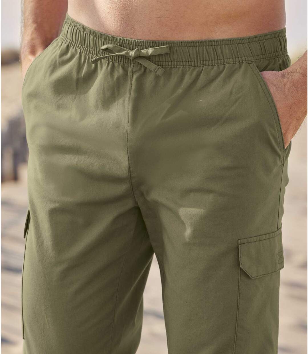 Pack of 2 Men's Cargo Pants - Khaki Camel Atlas For Men