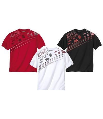Set van 3 T-shirts met sportieve look 