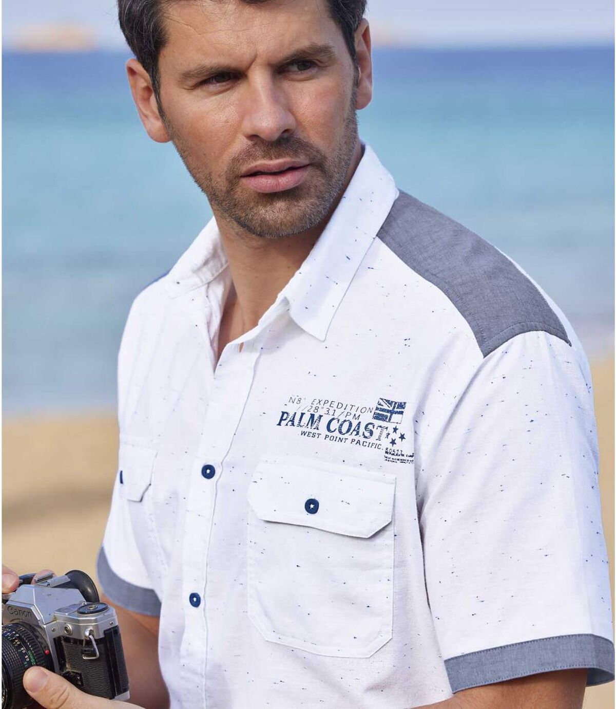 Sommerhemd Palm Coast aus geflammtem Popelin Atlas For Men