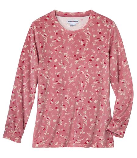Le Pyjama Velours Fleuri