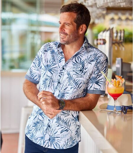 Men's White Hawaiian Shirt