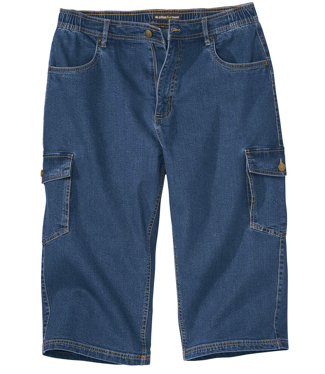 3/4-Cargo-Hose aus Stretch-Denim-2