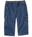 3/4-Cargo-Hose aus Stretch-Denim-2