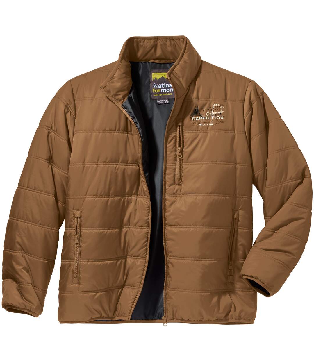 Men's Camel Multipocket Padded Jacket - Water-Repellent-4