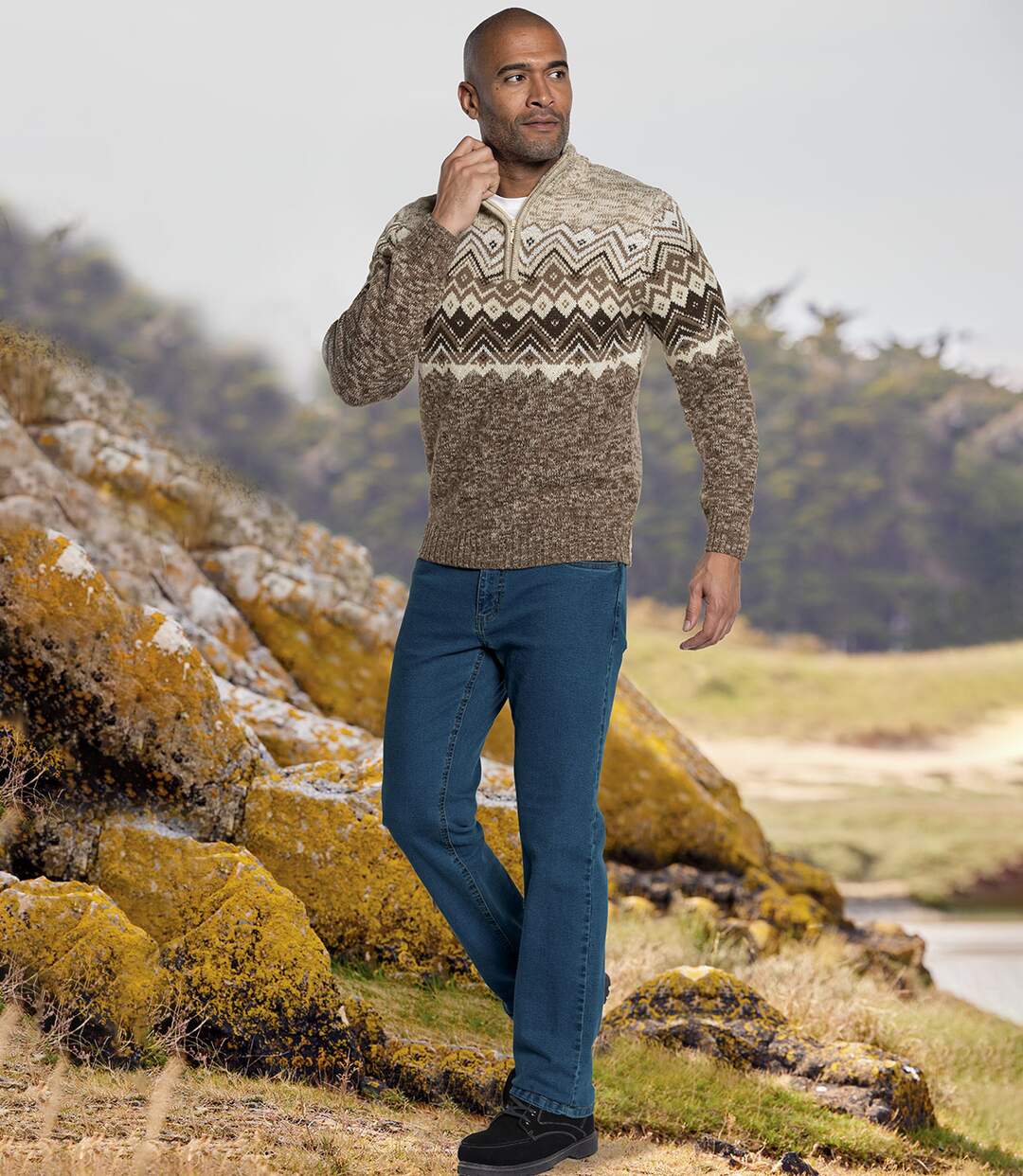 Pull Camionneur Tricot Winter Valley