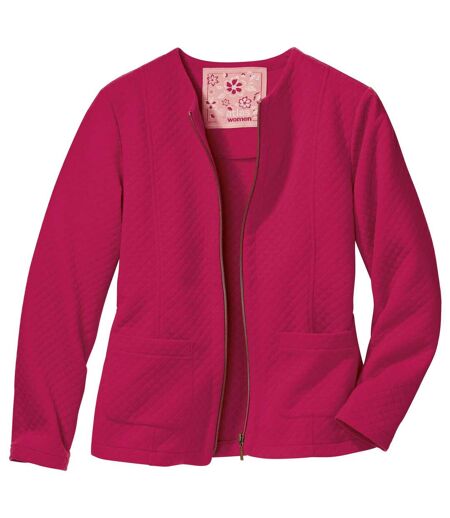Women's Spring Fleece Jacket - Cherry