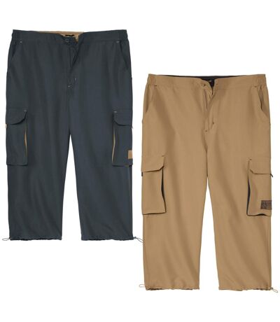 Lot de 2 Pantacourts Cargo Microfibre