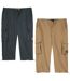 Lot de 2 Pantacourts Cargo Microfibre-1