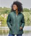 Women's Green Full Zip Padded Jacket