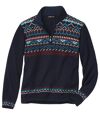 Strickpullover mit Jacquardmuster und Troyerkragen Atlas For Men