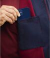 Men's Navy Fleece-Lined Microfiber Jacket  Atlas For Men