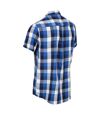 Regatta Mens Ryker Checked Short-Sleeved Shirt (Lapis Blue) - UTRG6782